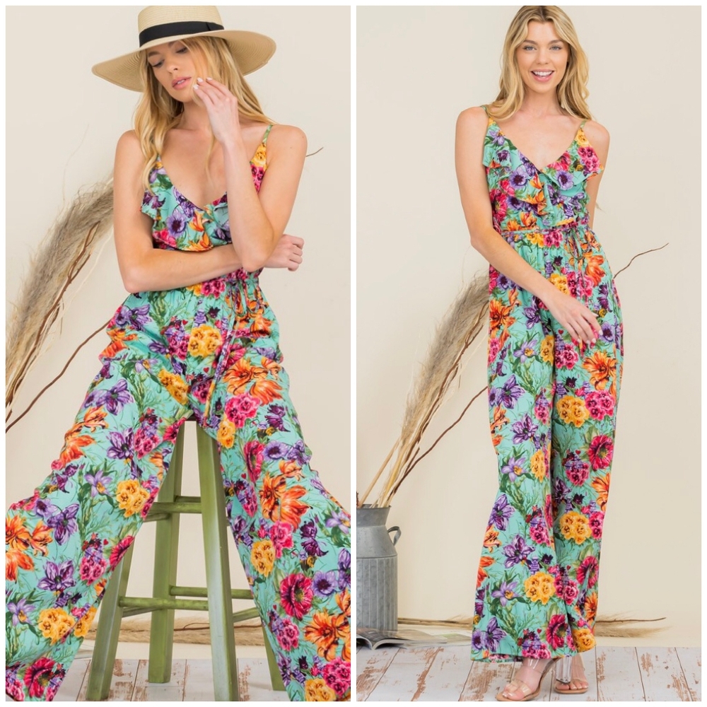 AMBITION Jade Floral Wide Leg Jumpsuit - Picture 6 of 10
